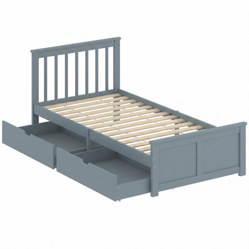 Single Bed Frame with Storage Drawers for Organised Small Bedrooms