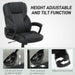 High Back Executive Swivel Office Chair Black PU Leather Adjustable Height by HOMCOM