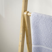 Three Shelf Bamboo Storage Unit with Towel Racks Natural Finish by HOMCOM