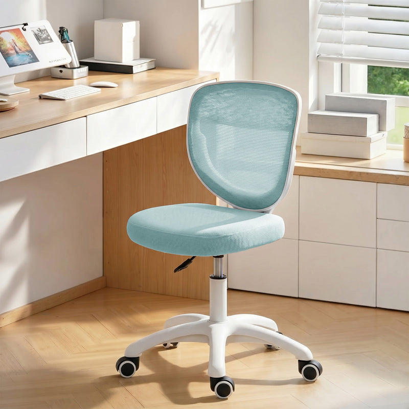 Compact Desk Chair for Small Bedrooms or Home Offices with Mesh Back