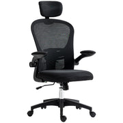 Black Ergonomic Office Chair With Mesh Back Lumbar Support And Adjustable Headrest