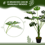 2 Pack Artificial Monstera Plants With Pots For Indoor Or Outdoor Decor 85cm Green