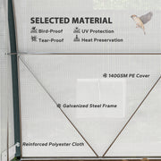 White 3x2m Walk In Tunnel Greenhouse Steel Frame by Outsunny