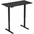 Homcom electric standing desk in black, angled view of the desktop and frame