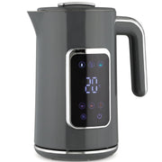 HOMCOM 1.7L electric kettle in grey with LED touch display showing temperature