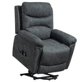 Studio shot of the riser recliner chair with massage and heat in the upright position