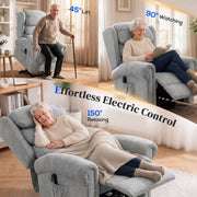 Homcom recliner chair shown at 45 degree lift, 90 degree watching and 150 degree relaxing positions