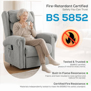 Homcom recliner chair BS 5852 fire-retardant certification for fabric and foam safety