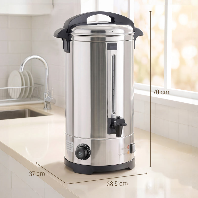 Electric water urn dimensions diagram