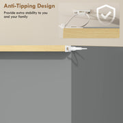 Shoe Cabinet for Hallway Storage with Three Drawers and Slim Space Saving Design Light Grey AOSOM