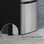 88L Under Counter Fridge Freezer with Adjustable Temperature and 3 Star Freezer, Black & Silver