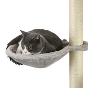 Wall Mounted Cat Climbing Set with Hammock and Steps for Indoor Cats Grey