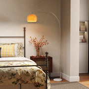 Floor Lamp with Curved Head and Foot Switch for Reading Nooks or Living Rooms White Homcom