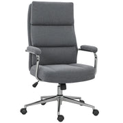 Ergonomic Executive Office Chair with Double Back Cushion and Tilt Function for Home, Charcoal Grey