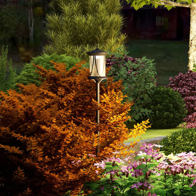 LED Solar Outdoor Lamp Post Garden Light 1.3M Waterproof IP44 Cool White by Outsunny