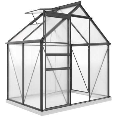 Walk-In Polycarbonate Greenhouse 192 x 131cm Weather Resistant Garden Grow House by Outsunny