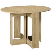 Round Folding Drop Leaf Dining Table for Small Kitchens or Dining Rooms Space Saving Oak