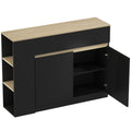 Sideboard with Adjustable Shelves for Space Saving Storage in Dining Room or Kitchen Oak Wood Effect AOSOM