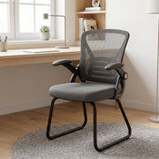 Dark Grey mesh office chair styled in a home reception area