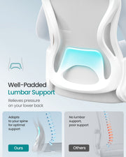 Fixed armrest detail on the Songmics ergonomic office chair