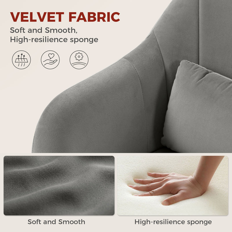 Swivel Lounge Chair Grey - image 4