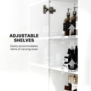 Tall Freestanding Bathroom Cabinet with Adjustable Shelves and Double Doors by HOMCOM