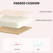 Cream White Sherpa Fleece Swivel Office Chair with Adjustable Height 91-99 cm by HOMCOM