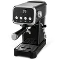 Espresso machine with milk frother in black and silver by Homcom