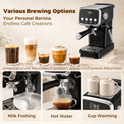 Espresso machine additional detail view