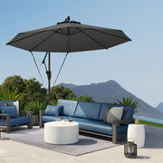 Grey 3m Cantilever Garden Parasol with Cover Wind Strap and Tilt by Outsunny