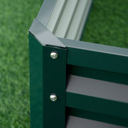 Green Steel Raised Garden Bed 120 x 120cm for Vegetables Herbs and Flowers Outdoors