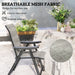 Set of Two Folding Outdoor Chairs Black and Grey Lightweight and Portable by Outsunny