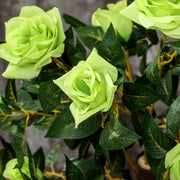 Set of Two Artificial Rose Trees Indoor Outdoor Decorative Plants Green by Outsunny