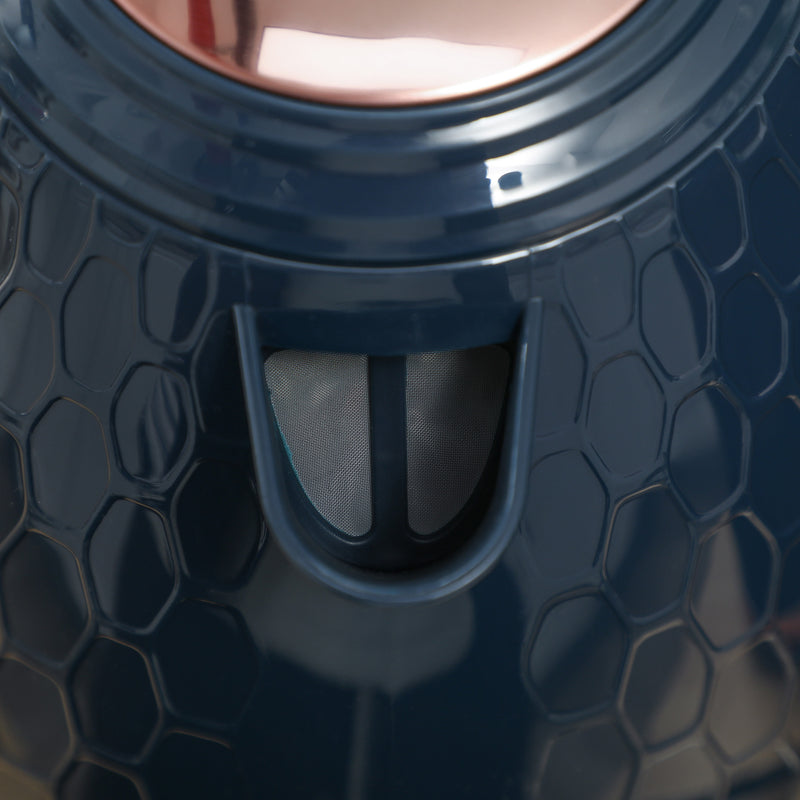 1.7L 3000W Fast Boil Cordless Kettle and 2 Slice Toaster Set with Auto Shut Off Blue by HOMCOM