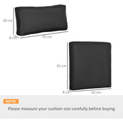 Black 14 Piece Replacement Cushions for Rattan Furniture Outdoor Seat and Back Pads by Outsunny