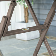 3 Piece Foldable Garden Bistro Set with Table and 2 Chairs for Patio or Balcony Grey by Outsunny