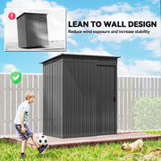 Metal Garden Storage Shed for Secure Tool Protection and Organisation Dark Grey Outsunny