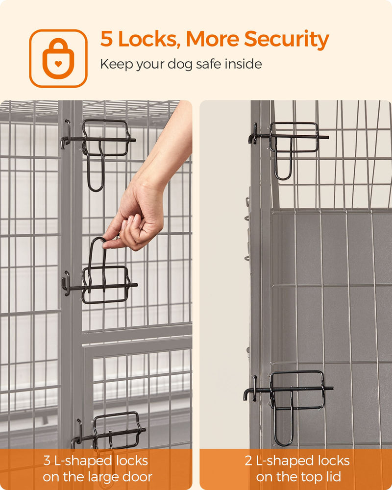 Top view of the crate showing its overall footprint