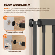 Installation guide showing pressure-mounted and drill-mounted fixing options