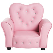 Kids Armchair with Soft Cushioning for Relaxing and Reading in Playroom or Bedroom, Pink