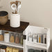 White Farmhouse Style Multi-Storage Cabinet with Shelves and Drawers by HOMCOM