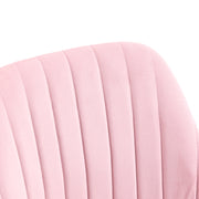 Pink Velvet Feel Armless Swivel Office Chair With Adjustable Seat by Vinsetto