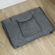 Foldable Cat Carrier Bag with Shoulder Strap and Removable Mat for Small Pets, Grey AOSOM