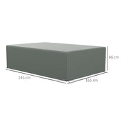 Dark Grey Waterproof 6 Seater Garden Furniture Cover 245 x 165cm Anti-UV by Outsunny