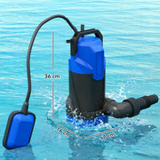 750W Submersible Water Pump for Dirty or Clean Water with Float Switch, Lightweight Black AOSOM