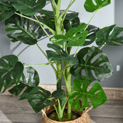 100cm Artificial Monstera Tree With Nursery Pot For Indoor Or Outdoor Display Green