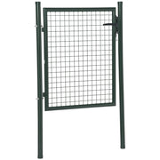 Garden Gate with Lock for Secure and Private Outdoor Entrance Steel Green Outsunny