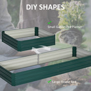 Green Metal Raised Garden Bed Planter Box for Flowers and Herbs Outdoor Use 241cm