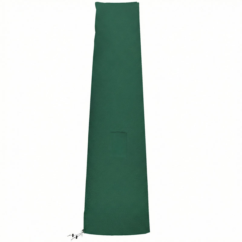 Parasol Cover for Garden Umbrellas Weather Protection with Secure Fastening, Green Outsunny