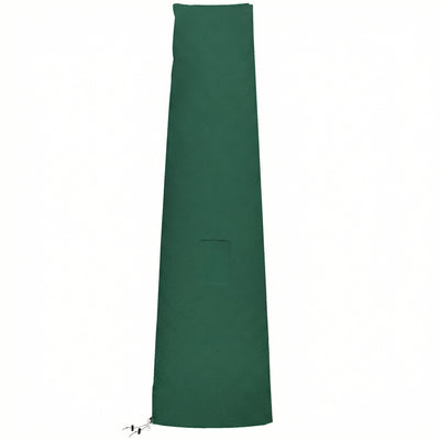 Parasol Cover for Garden Umbrellas Weather Protection with Secure Fastening, Green Outsunny
